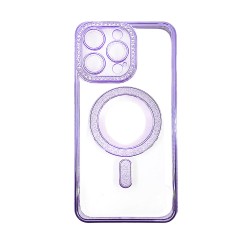 Funda Magnética con Lente de Cámara para Apple iPhone 15 Pro Púrpura Funda Magnética con Lente de Cámara para Apple iPhone 15 Pro Púrpura